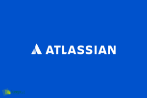 Atlassian Logo in Blau und Weiß